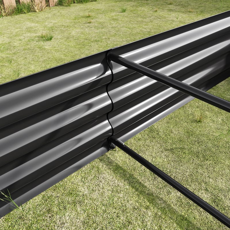 6×3×1ft Metal Raised Rectangle Planter Beds for Plants, Vegetables and Flowers