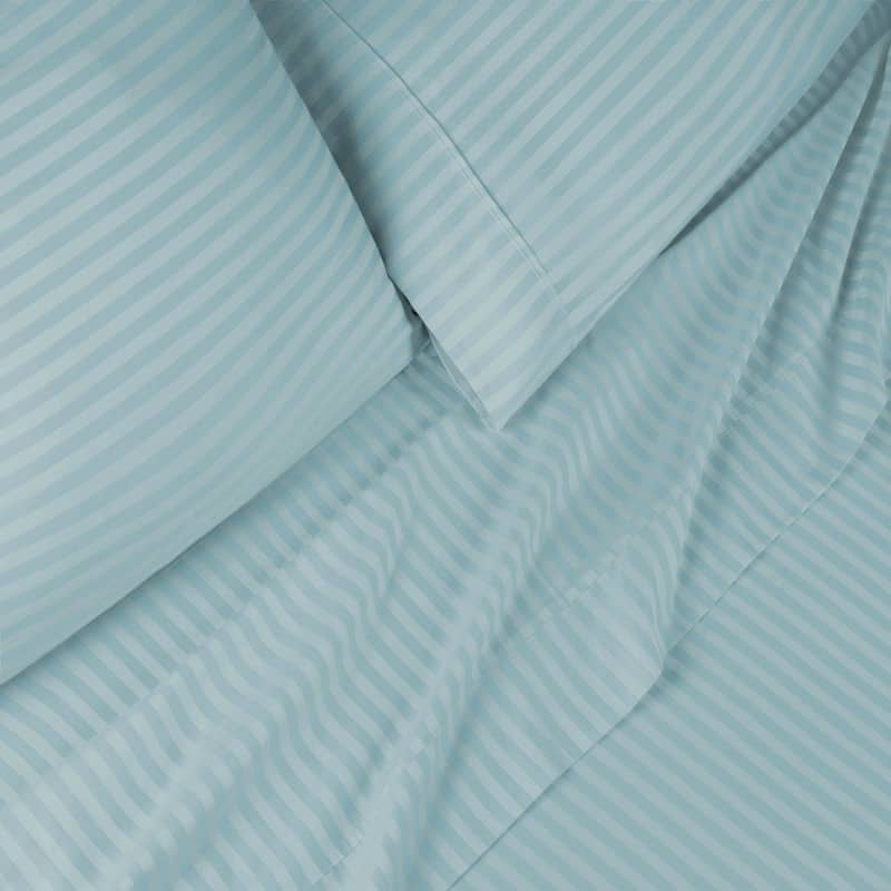 Superior Egyptian Cotton 300 Thread Count Stripe Deep Pocket Bed Sheet Set