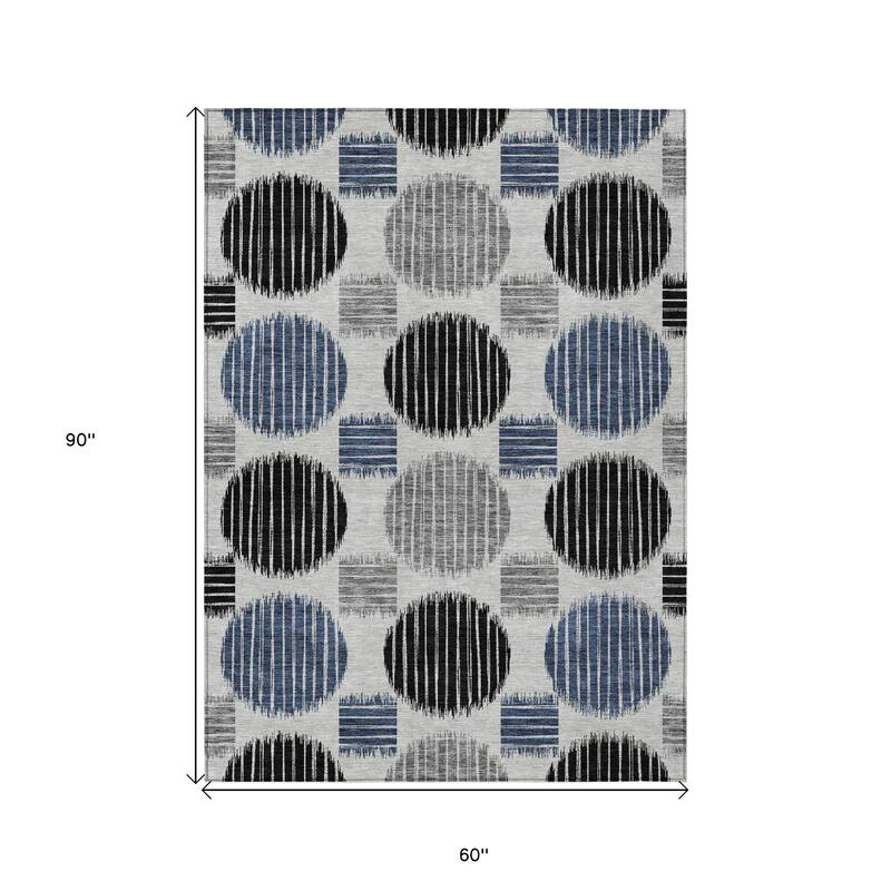HomeRoots Geometric Transitional Rectangle Outdoor Rug