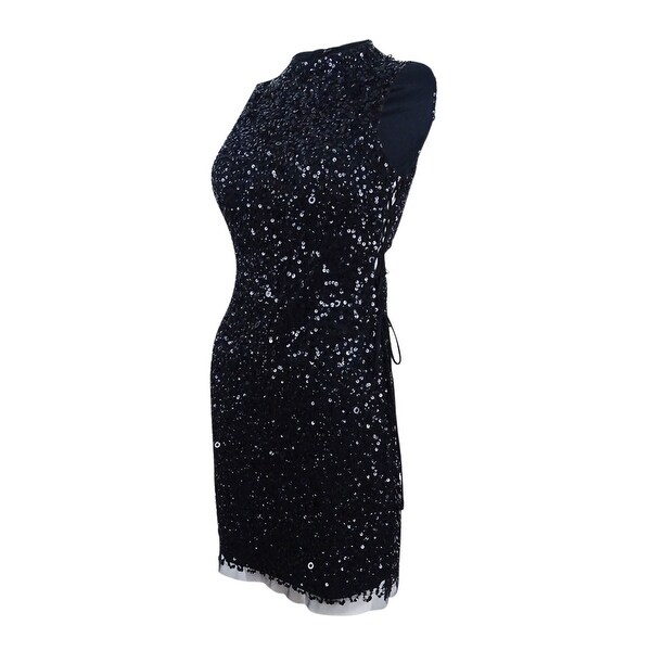 adrianna papell sequined sheath dress