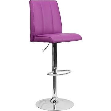 Shop Estella Lena Mid Back Purple Vinyl Adj Bar Counter Stool Overstock 16826503