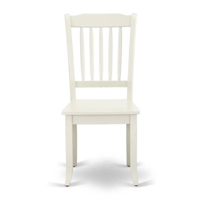 East West Furniture Dining Room Table Set- a Rectangle Kitchen Table and Dining Chairs, Linen White (Pieces Options)