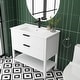 preview thumbnail 41 of 49, Plywood Freestanding Bathroom Vanity Set with Integrated Sink