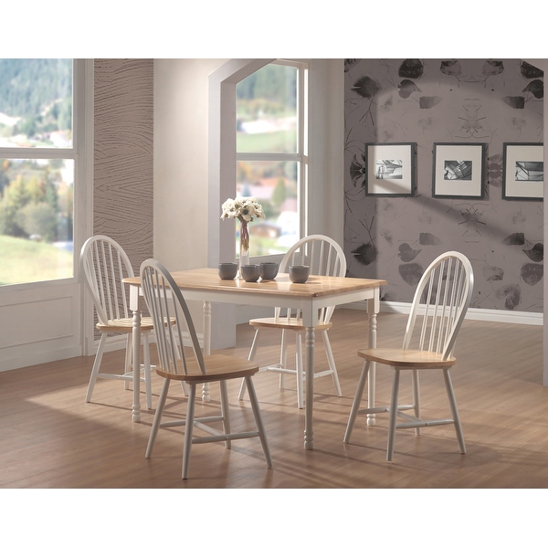 Framington Country Two tone Wood Dining Chairs Set of 4 On