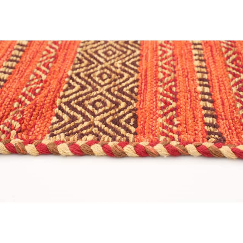 ECARPETGALLERY Arizona Flat-weave Wool Kilim Area Rug