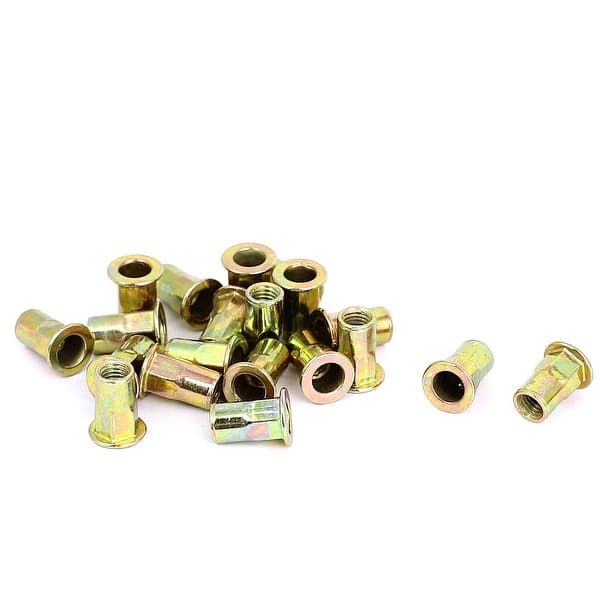 20pcs M5x13mm Flat Head Half Hex Body Blind Insert Rivet Nuts Nutserts