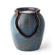 preview thumbnail 2 of 30, Glitzhome Leaf Textured Ceramic Jar Indoor Tabletop Water Fountain with LED Lights