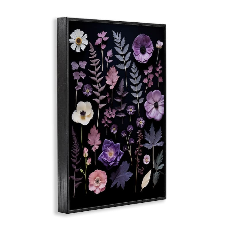Stupell Mixed Purple Toned Flowers Framed Giclee Art Design By Heidi Kuntz