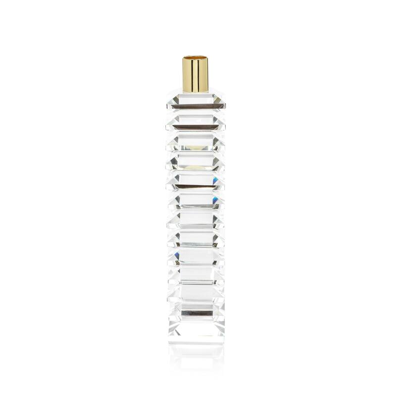 Florella Stacked Crystal Candle Holder