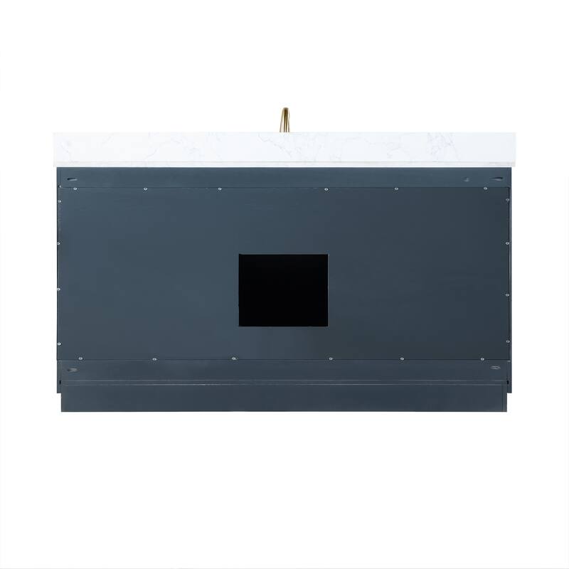 Altair Gazsi Bathroom Vanity with Composite Stone Countertop without Mirror