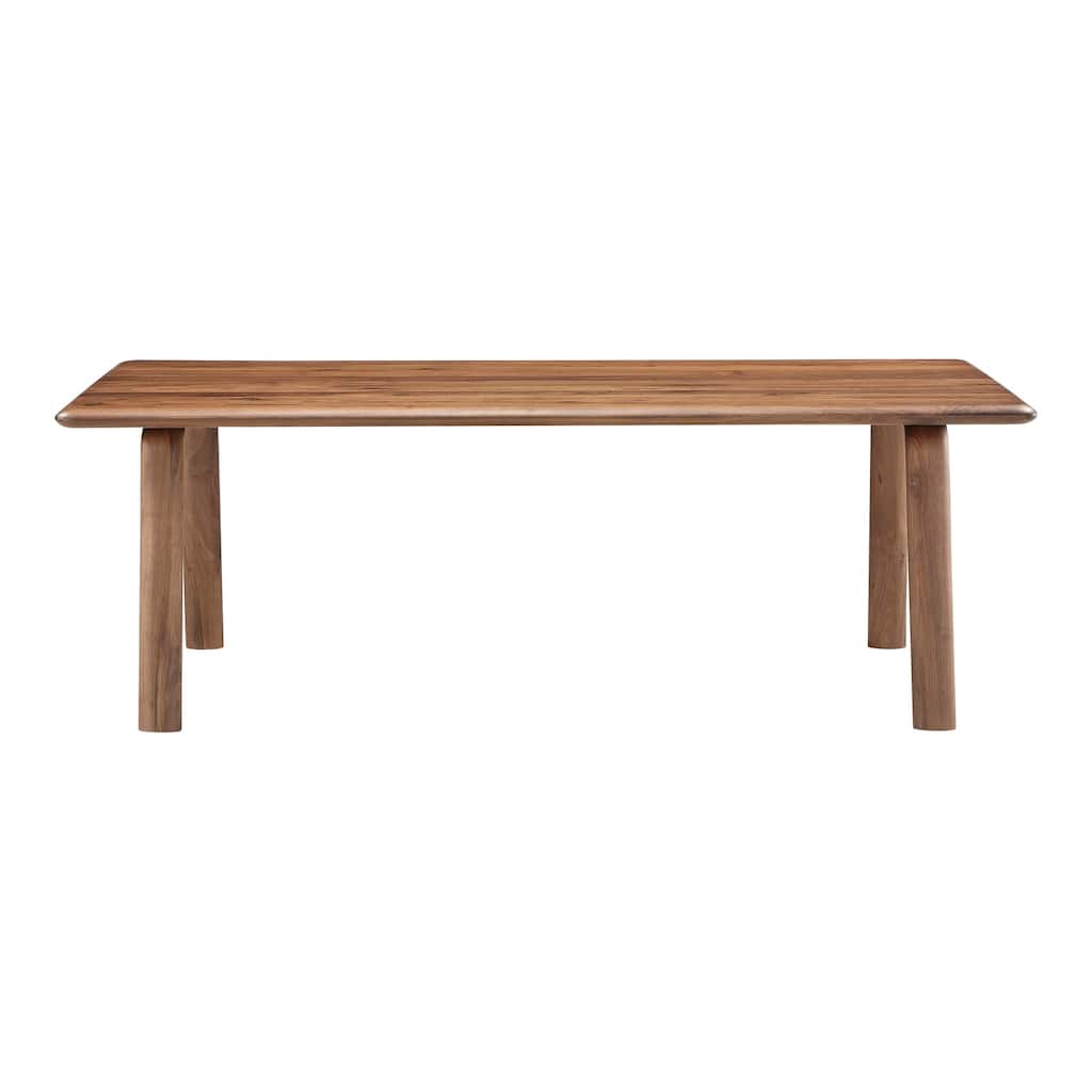 Rectangular Walnut Solid Wood Dining Table - 88 Inch Large Table with Seating for 10 People - 40