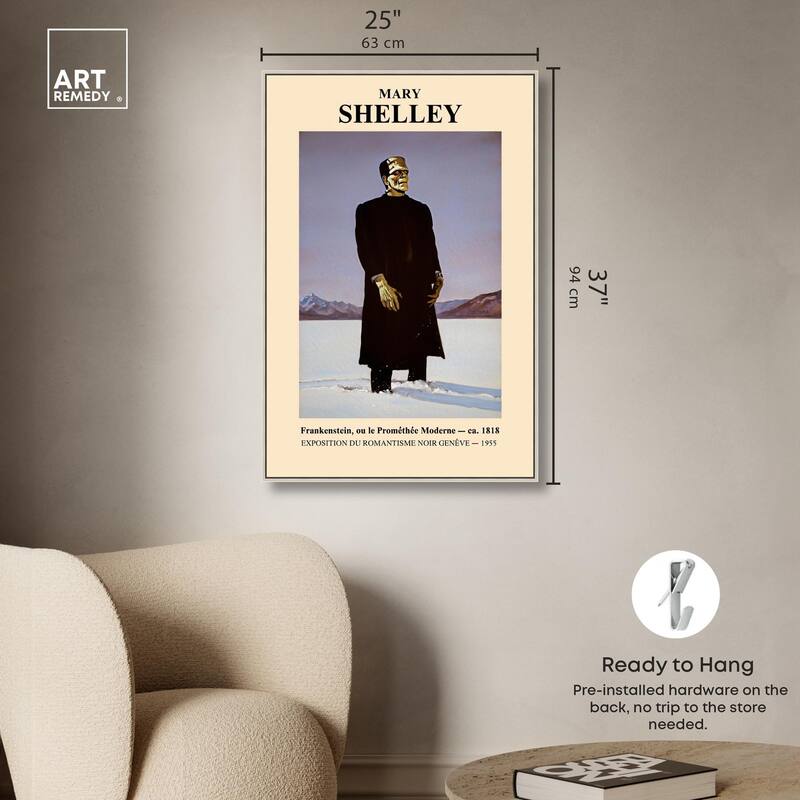 Mary Shelley's Monster Canvas by Art Remedy