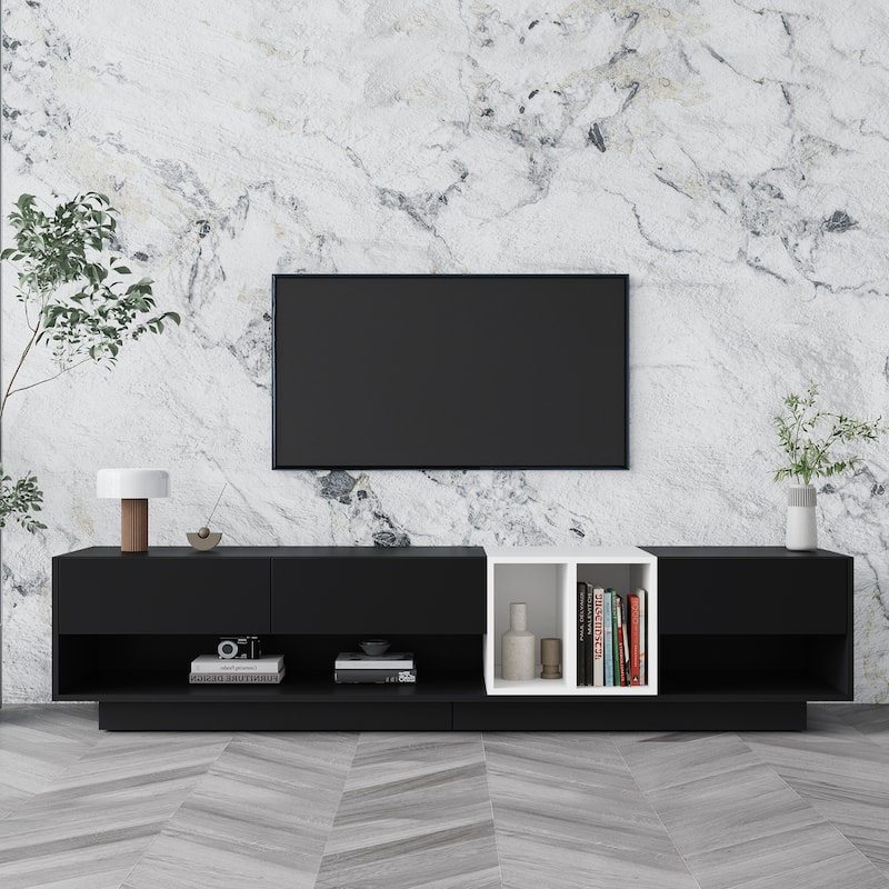 TV Stand for TVs Up to 80" - Black