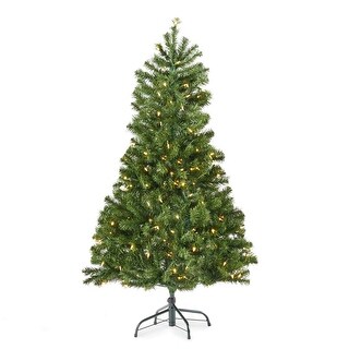 4.5' Hinged Tree with 200 Clear Lights