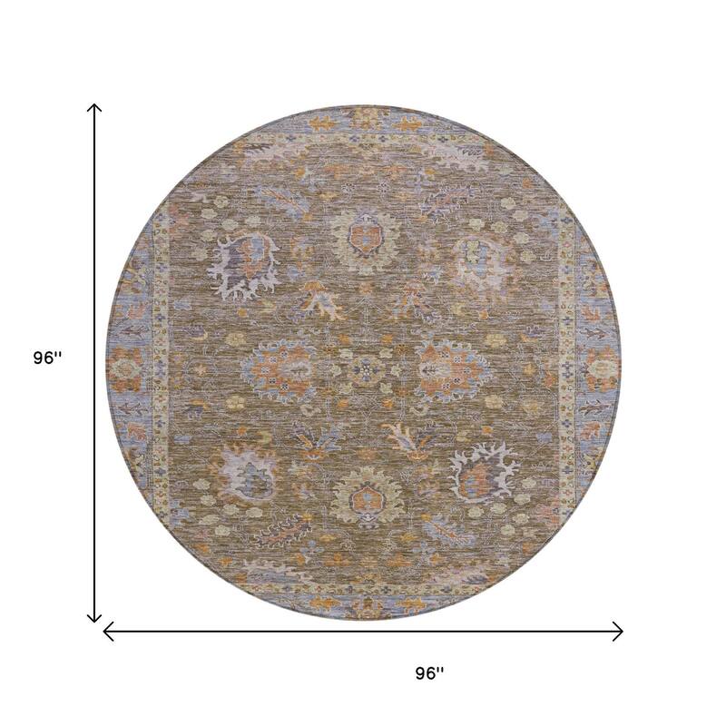 HomeRoots Floral Traditional Rectangle Outdoor Rug