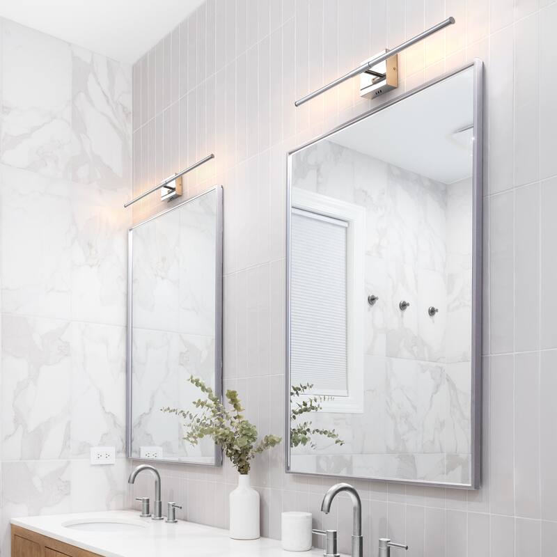 28" Dimmable Integrated LED Metal Wall Sconce, by JONATHAN Y