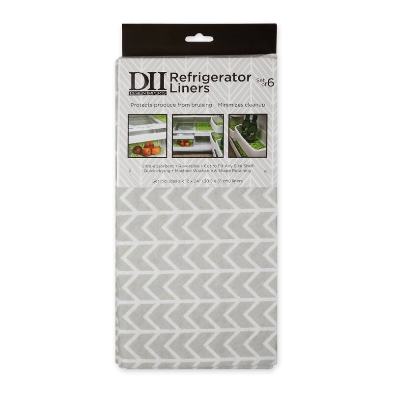 DII Nautical Blue Market Print Fridge Liner (Set of 6)