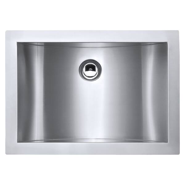 Ruvati 18″ x 12″ Brushed Stainless Steel Rectangular Bathroom ...