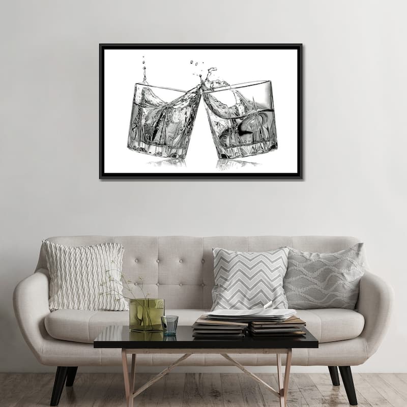 iCanvas "Bourbon Cheers" by Paul Stowe Framed Canvas Print
