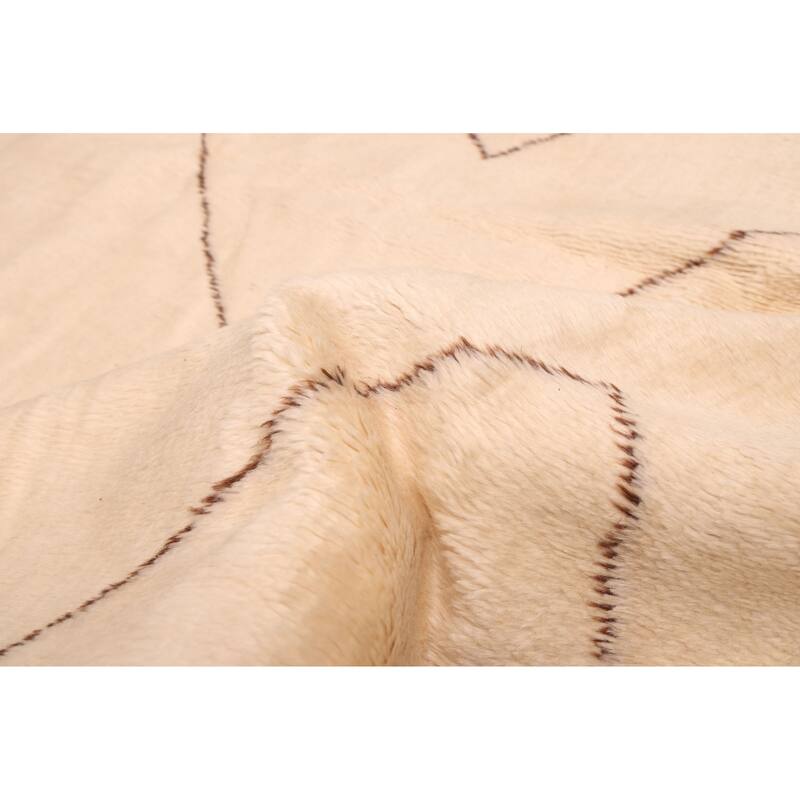 ECARPETGALLERY Hand-knotted Pak Finest Marrakesh Cream Wool Rug - 6'10 x 9'10