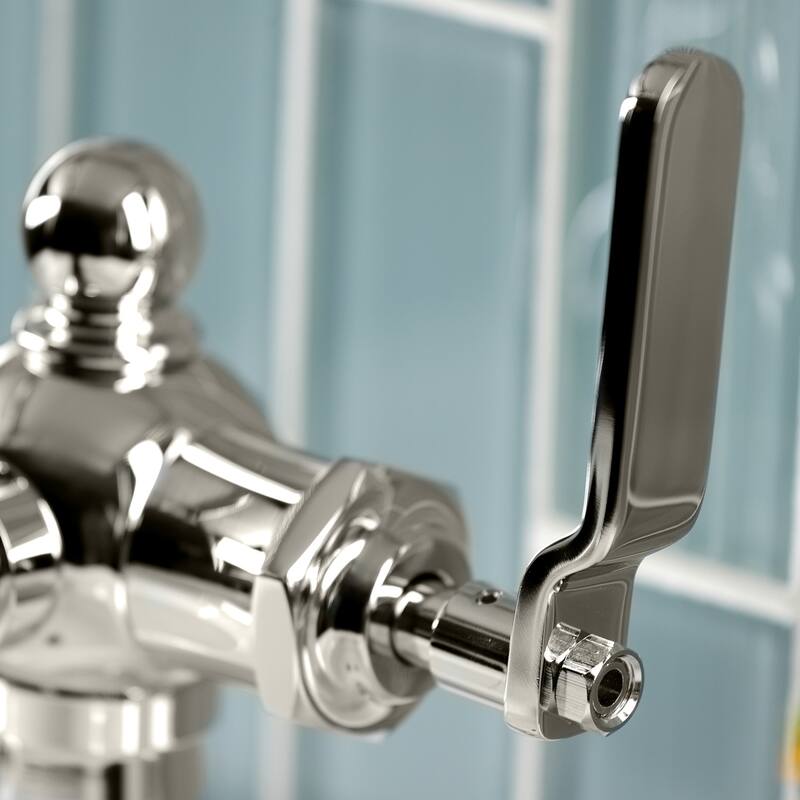 Kingston Brass Knight Single-Handle 1-Hole Deck Mount Bathroom Faucet with Push Pop-Up and Deck Plate