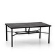 preview thumbnail 8 of 15, Outdoor Metal Dining Table Rectangle with Umbrella Hole for 6 People
