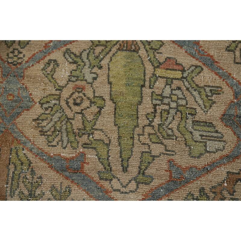 Hand Knotted Oriental 100% Wool Carpet Traditional All-Over Brown Bakhtiari Area Rug - 16' 2'' X 12' 2''