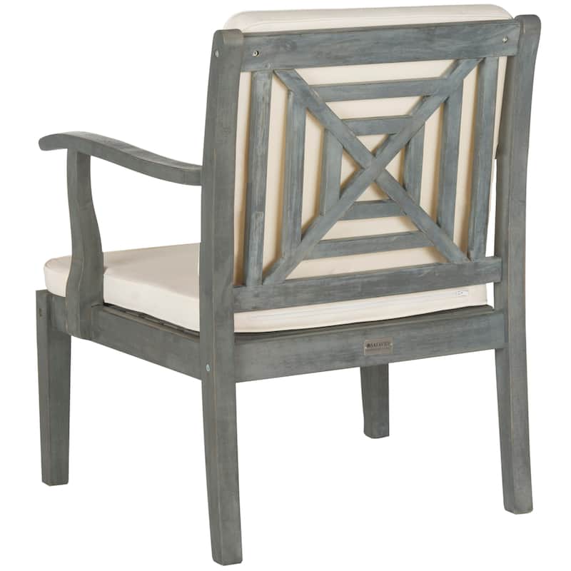 SAFAVIEH Outdoor Bethli Mar Acacia Wood 4-Piece Patio Set - 48W x 32D x 25H