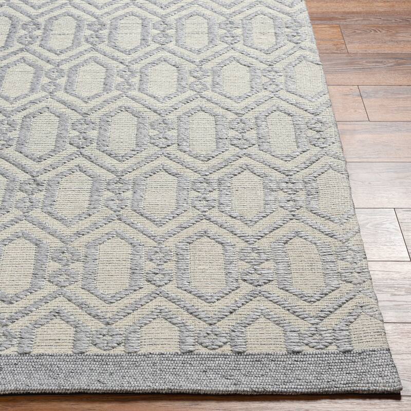 Nabin Handmade Geometric Wool & Recycled PET Area Rug