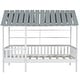 preview thumbnail 7 of 7, Twin Size Kids House Bed with Roof, Guardrail and Storage Shelves, Funny Wood Platform Bed Frame