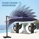 preview thumbnail 38 of 42, Crestlive Products 12ft Round Double Top Cantilever Patio Umbrella with 7-position Adjustment