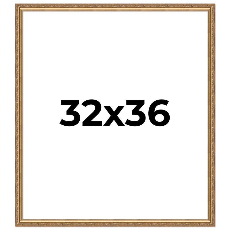 32x36 Frame Red Solid Wood Picture Frame Width 1.75 Inches | Interior Frame Depth 1 13/16 Inches