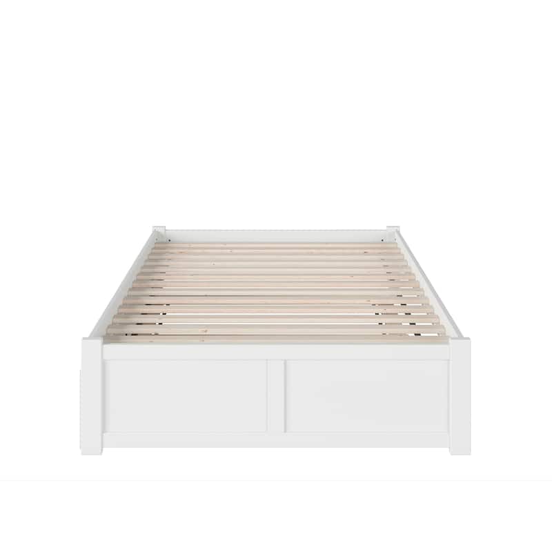 AFI Concord Full Platform Bed with Footboard & Full Trundle