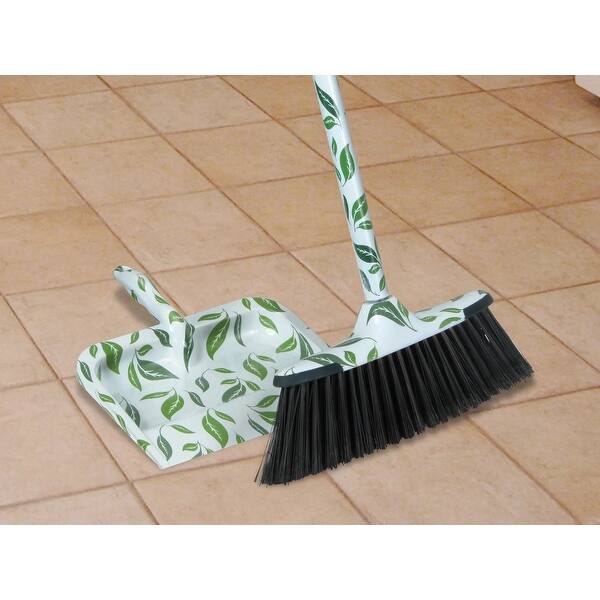 slide 2 of 4, Leaf Design Broom and Dust pan set