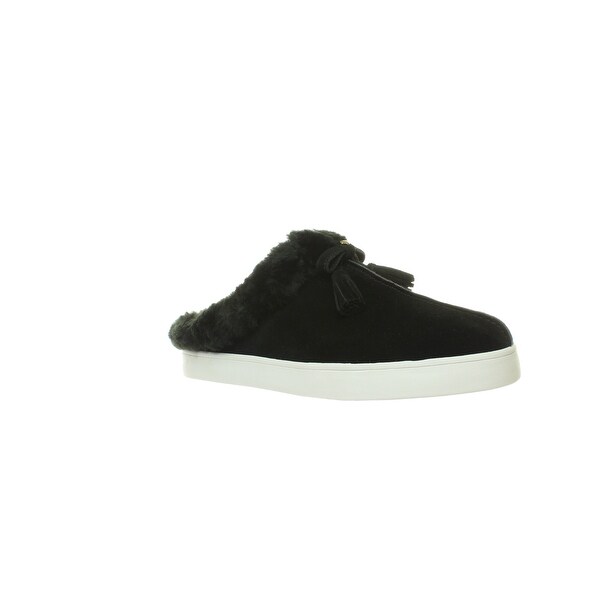 womens black mule slippers