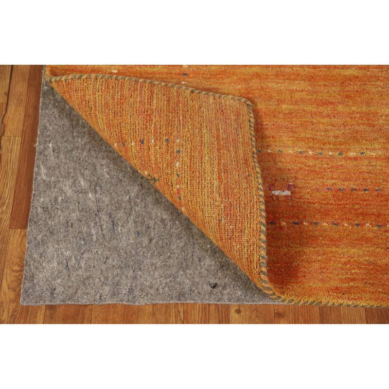 Hand Knotted Oriental 100% Wool Carpet Tribal Tribal Oranges & Rust Gabbeh Area Rug - 7' 8'' X 5' 0''