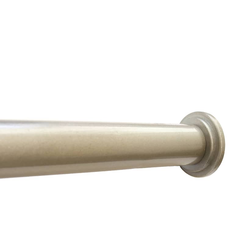 1-inch Adjustable Tension-mounted Shower or Window Curtain Rod - 42"-72" - Antique Silver/Pewter