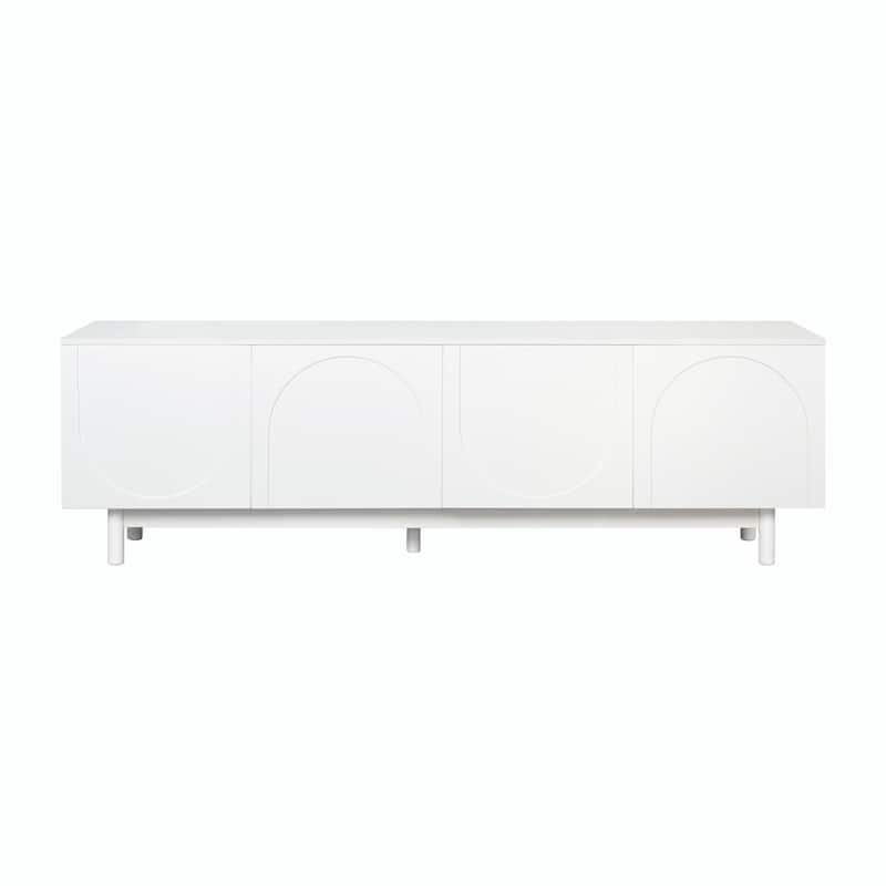 Minimalist TV Stand with Arch Cabinets for TVs Up to 78''