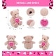 preview thumbnail 2 of 3, DolliBu Mother’s Day Super Soft Plush Baby Pink Bear With Pink Heart - 8 inches
