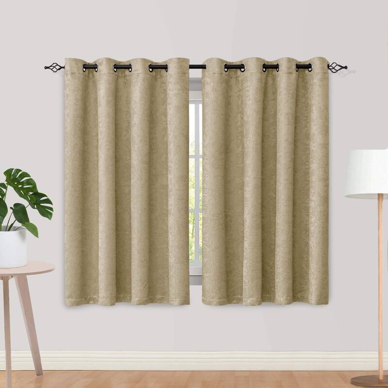 Subrtex Blackout Curtain Solid Thermal Window Drapes Panel Pair
