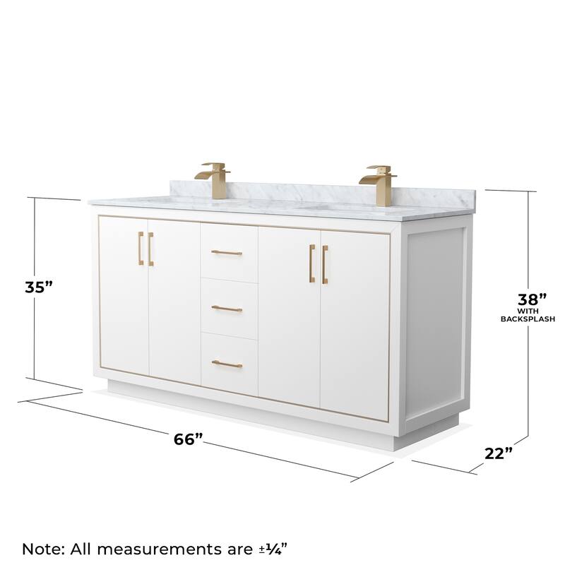 Wyndham Collection WCF1111-66D-NAT-MXX Icon 66" Free Standing Double