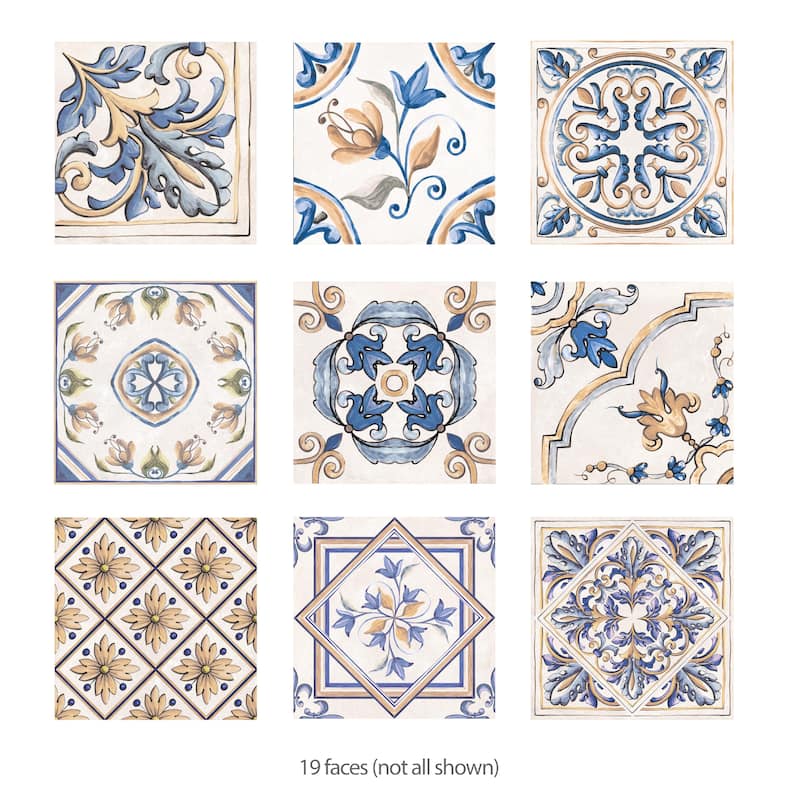 Merola Tile Toscana Giotto Decoro Mix 7-7/8" x 7-7/8" Porcelain Floor and Wall Tile