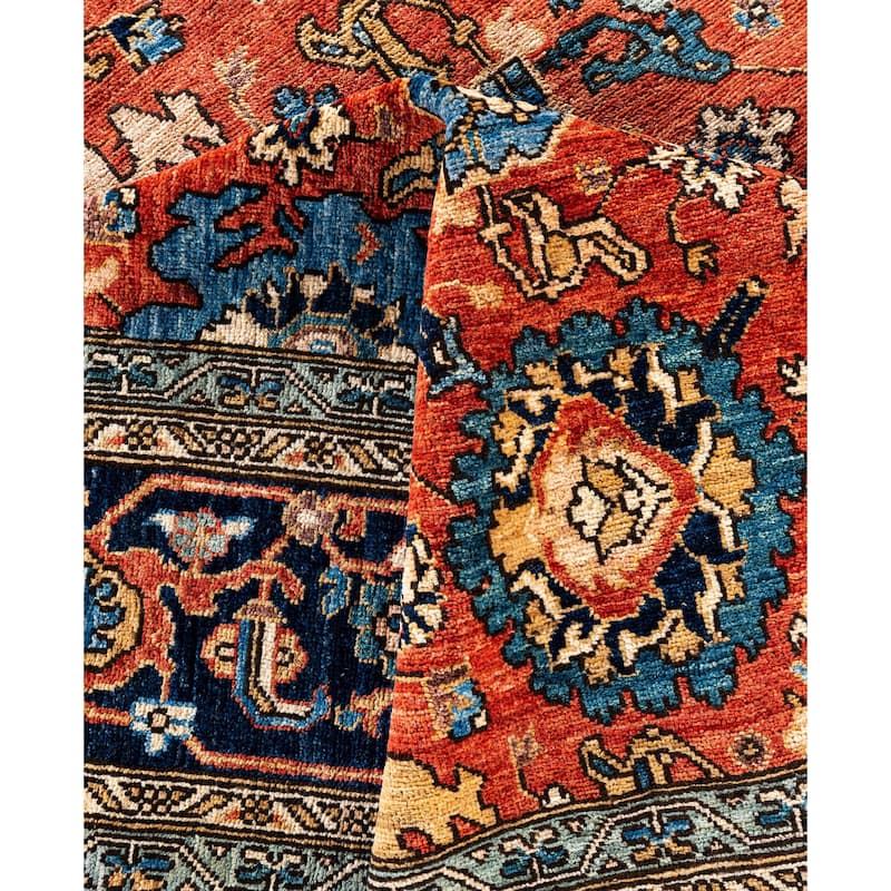 Serapi One-of-a-Kind Hand-Knotted Area Rug - Red - 8' 11" x 11' 10"