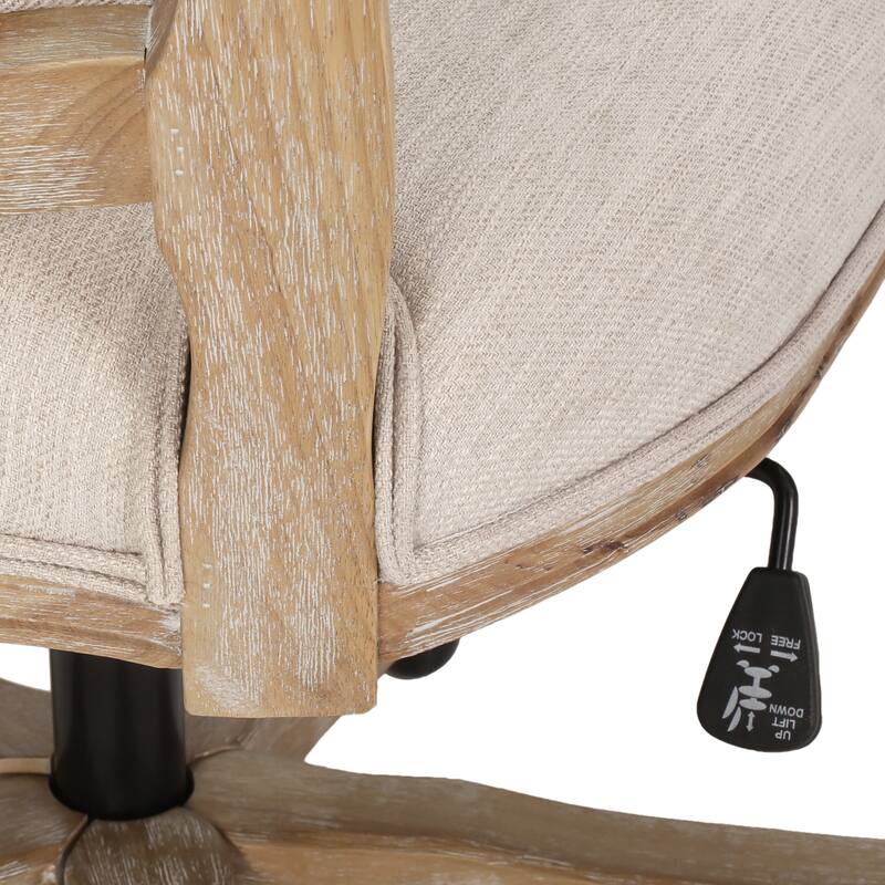 Scilley Upholstered Swivel Office Chair by Christopher Knight Home