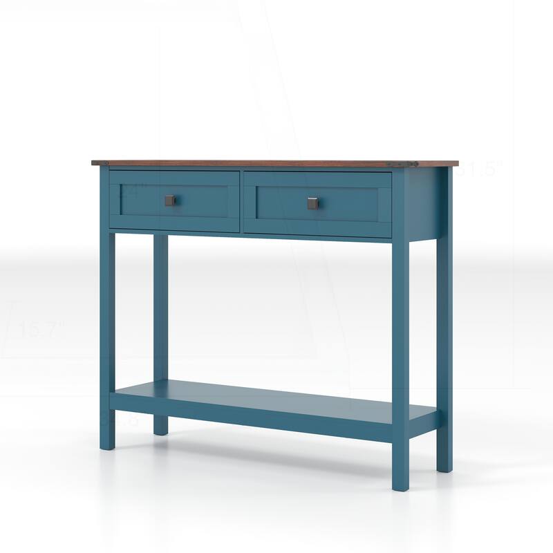 Versatile Rustic Console Table with Multiple Storage Options for Any Room