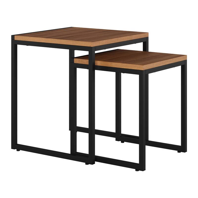 Set of 2 Square Nesting Side Tables