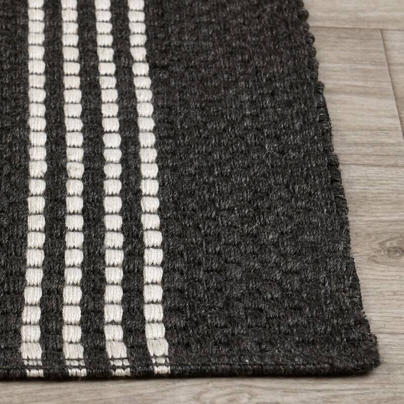 Villa by Classic Home Sorrento Handwoven Performance Stripe Fabric Rug