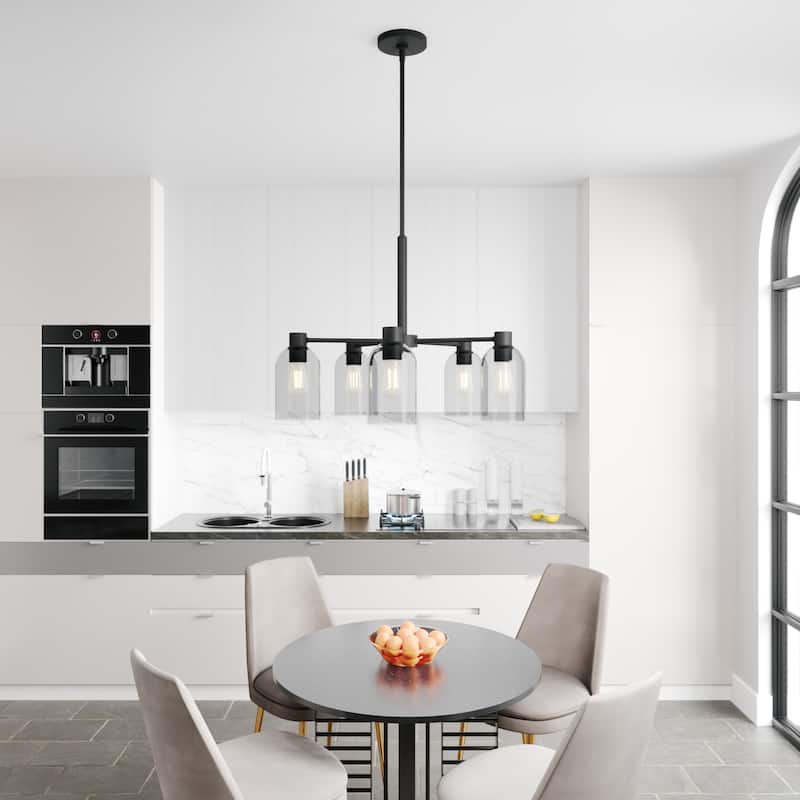 Hunter Lochemeade 5 Light Chandelier - Dining Room, Living Room, Entry - Modern Farmhouse, Industrial, Contemporary