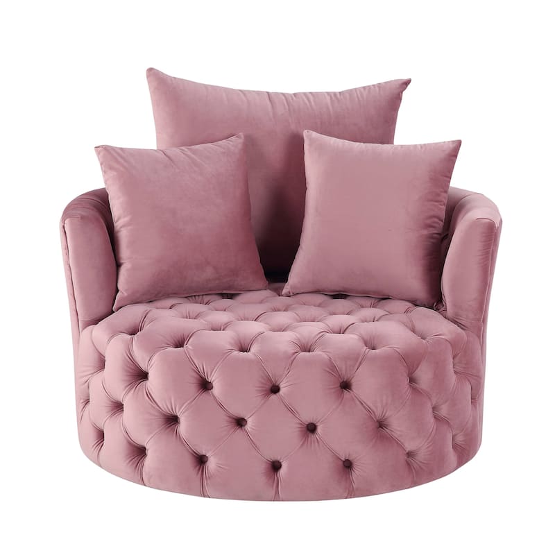 Cavinder Tufted Accent Swivel Chair