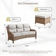 preview thumbnail 165 of 199, Outdoor Patio Sofa Swivel Chair with 6-Inch Thick Cushions Set